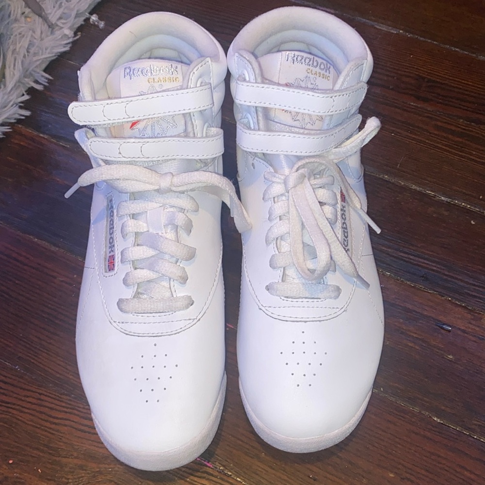 All white Reebok Classics